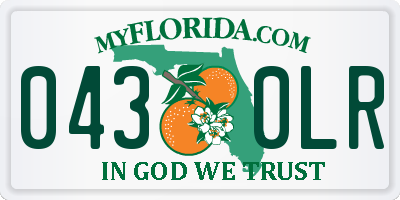 FL license plate 0430LR