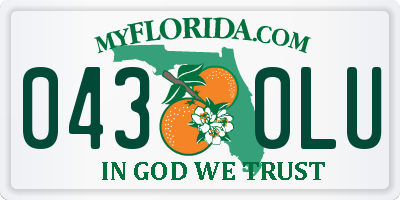 FL license plate 0430LU