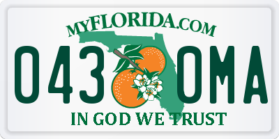 FL license plate 0430MA
