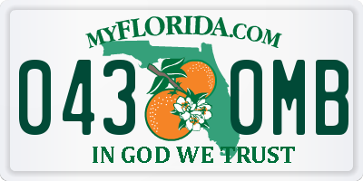 FL license plate 0430MB