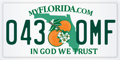 FL license plate 0430MF