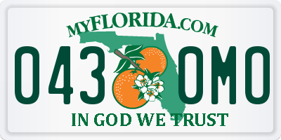 FL license plate 0430MO