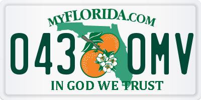 FL license plate 0430MV
