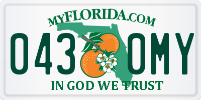 FL license plate 0430MY
