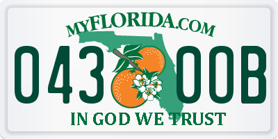 FL license plate 0430OB