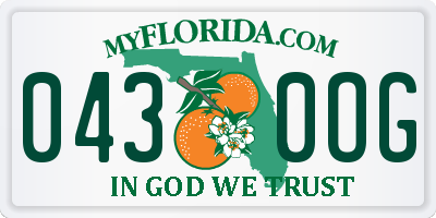 FL license plate 0430OG