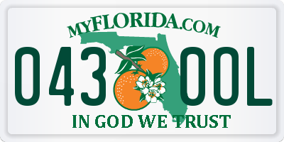 FL license plate 0430OL