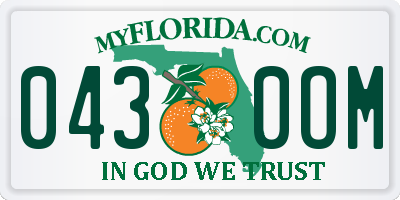 FL license plate 0430OM