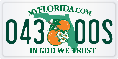 FL license plate 0430OS