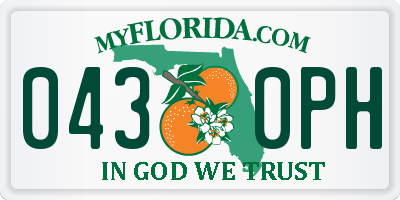 FL license plate 0430PH