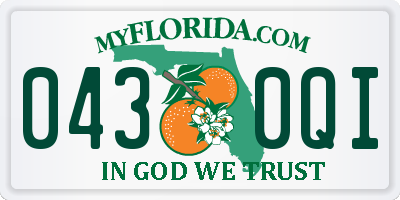 FL license plate 0430QI