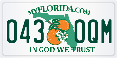 FL license plate 0430QM