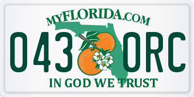 FL license plate 0430RC