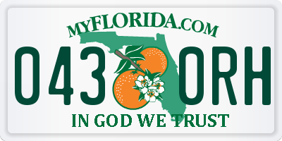 FL license plate 0430RH