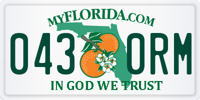 FL license plate 0430RM