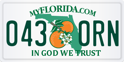 FL license plate 0430RN