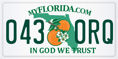 FL license plate 0430RQ