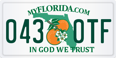 FL license plate 0430TF