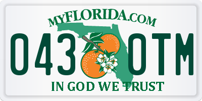 FL license plate 0430TM