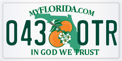 FL license plate 0430TR