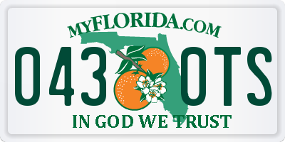 FL license plate 0430TS