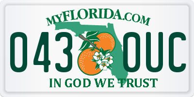 FL license plate 0430UC