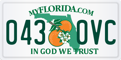 FL license plate 0430VC