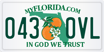 FL license plate 0430VL