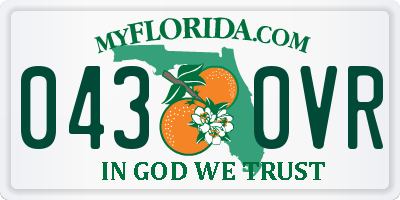 FL license plate 0430VR