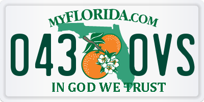 FL license plate 0430VS