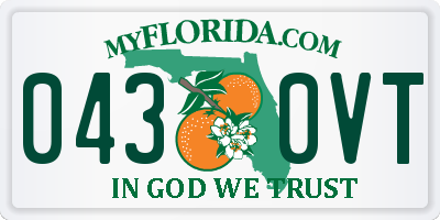 FL license plate 0430VT