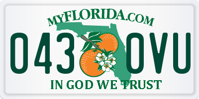 FL license plate 0430VU