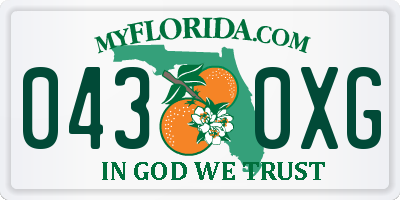 FL license plate 0430XG