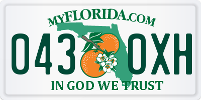 FL license plate 0430XH