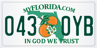 FL license plate 0430YB