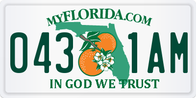 FL license plate 0431AM