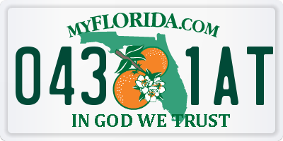 FL license plate 0431AT