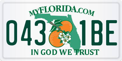 FL license plate 0431BE