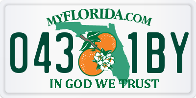 FL license plate 0431BY