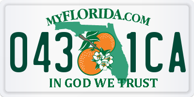 FL license plate 0431CA