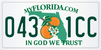 FL license plate 0431CC