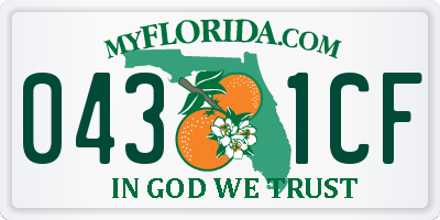 FL license plate 0431CF