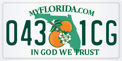 FL license plate 0431CG
