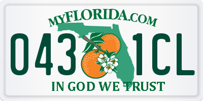 FL license plate 0431CL