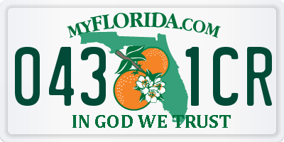 FL license plate 0431CR