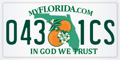 FL license plate 0431CS