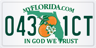 FL license plate 0431CT