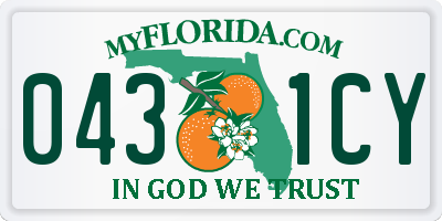 FL license plate 0431CY