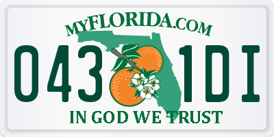 FL license plate 0431DI