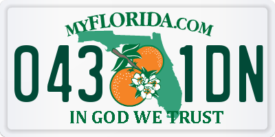FL license plate 0431DN